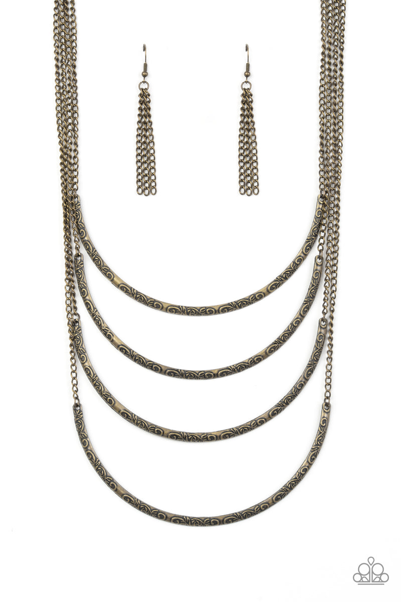It Will Be Over MOON - Brass Necklace - Paparazzi Accessories
