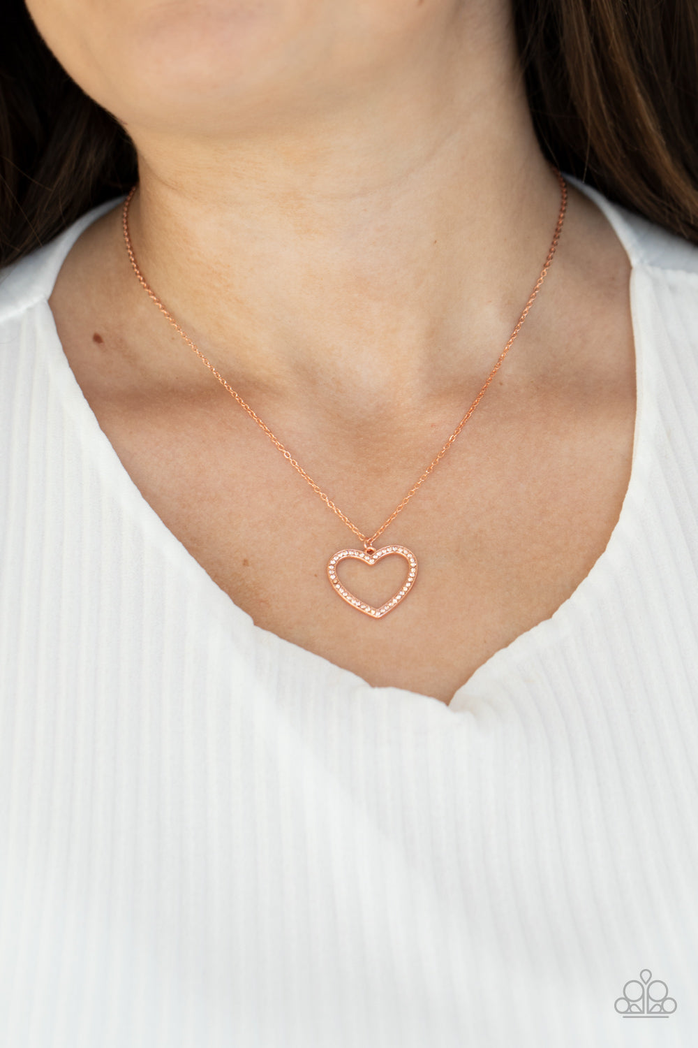 Copper heart on sale necklace paparazzi