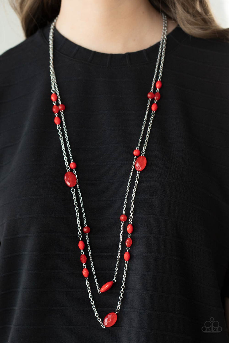 Raise your glass red shop necklace