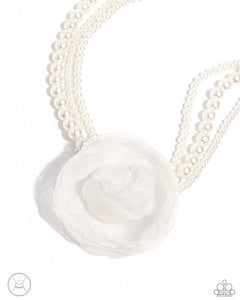 radiant-rosette-white-necklace-paparazzi-accessories