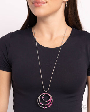 Ecliptic Elegance - Pink Necklace - Paparazzi Accessories