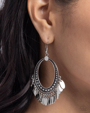 Homestead Hustle - Silver Earrings - Paparazzi Accessories