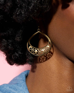 Island Ambrosia - Brass Earrings - Paparazzi Accessories