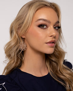 Garden Allure - Rose Gold Earrings - Paparazzi Accessories