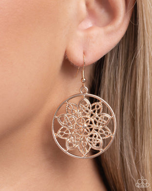 Garden Allure - Rose Gold Earrings - Paparazzi Accessories