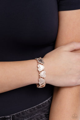 Date Night Deluxe - Rose Gold Bracelet - Paparazzi Accessories