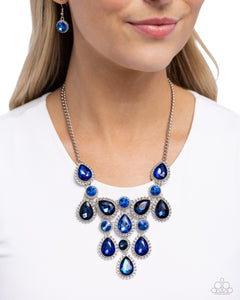 Dripping in Dazzle - Blue Necklace - Paparazzi Accessories