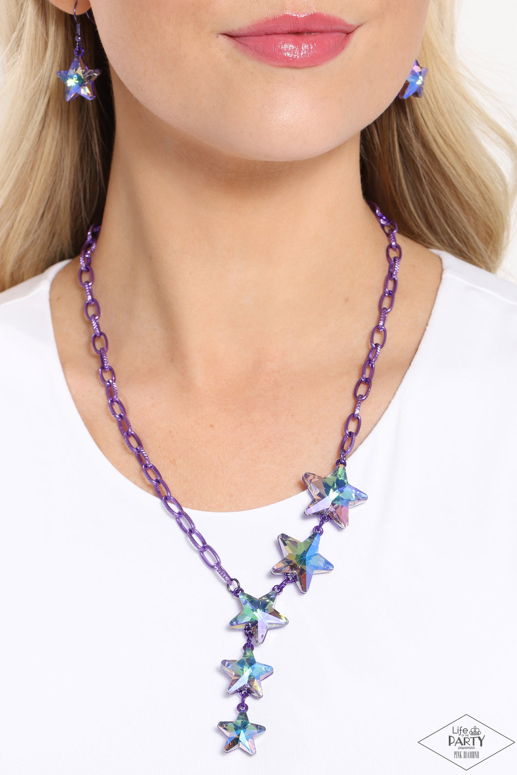 Star-Crossed Sparkle - Purple Necklace - Paparazzi Accessories