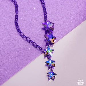 Star-Crossed Sparkle - Purple Necklace - Paparazzi Accessories