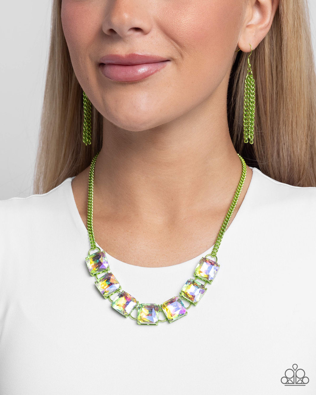 I SQUARE to Secrecy - Green Necklace - Paparazzi Accessories