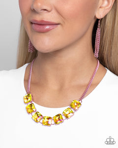 I SQUARE to Secrecy - Pink Necklace - Paparazzi Accessories