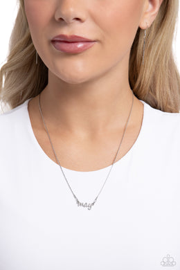 Birth Month Bling May - Silver Necklace - Paparazzi Accessories