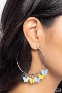 Bemusing Butterflies - Blue Earrings - Paparazzi Accessories