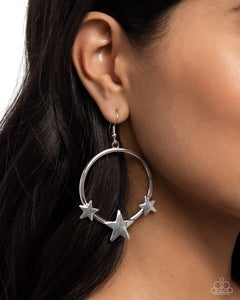 Let SPARKLE Ring! - Silver Earrings - Paparazzi Accessories