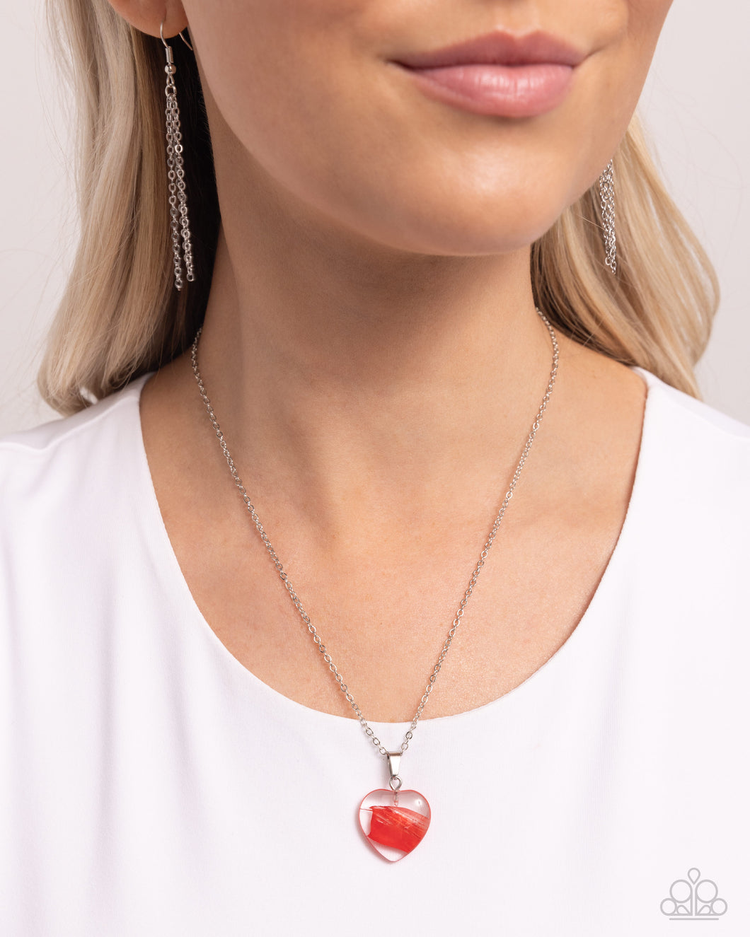 HEART Exhibition - Red Necklace - Paparazzi Accessories