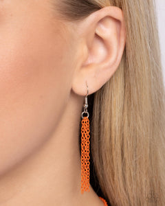 Abstract ASL - Orange Necklace - Paparazzi Accessories