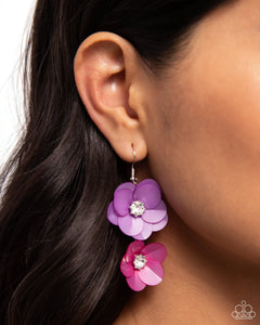 Fairy Tale Florals - Purple Earrings - Paparazzi Accessories