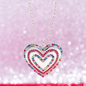 Hallucinatory Hearts - Red Necklace - Paparazzi Accessories