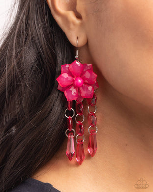 Hawaiian Hallmark - Pink Earrings - Paparazzi Accessories