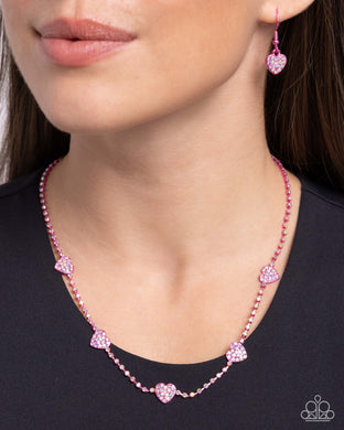 Homecoming Hearts - Pink Necklace - Paparazzi Accessories