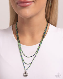 Spiral Safari - Green Necklace - Paparazzi Accessories