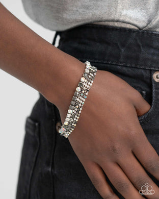 Serendipitous Strands - Silver Bracelet - Paparazzi Accessories