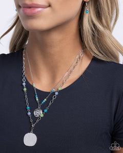 Sand Dollar Season - Blue Necklace - Paparazzi Accessories