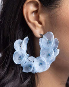 Petaled Pageant - Blue Earrings - Paparazzi Accessories