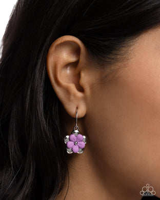 Horticultural Haute - Purple Earrings - Paparazzi Accessories