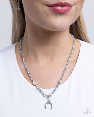 Trendy Trenchant - Silver Necklace - Paparazzi Accessories