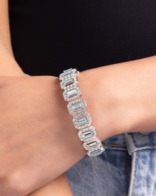 Gasp-Worthy Glitter - Blue Bracelet - Paparazzi Accessories