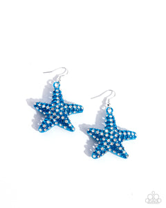 skilled-starfish-blue-earrings-paparazzi-accessories