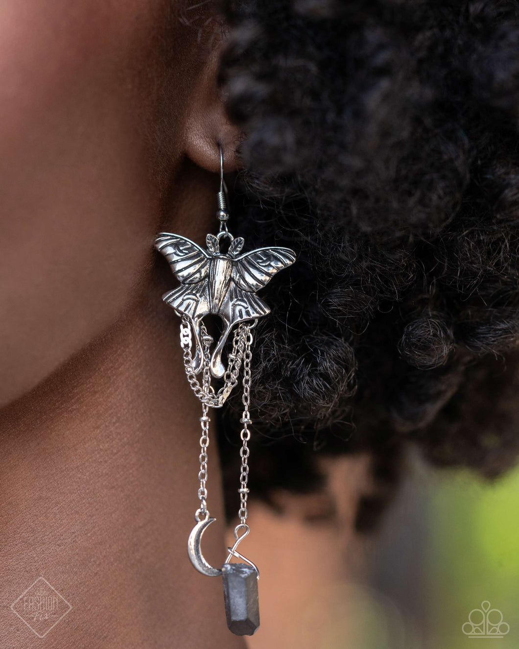 Moth Master - Silver Earrings - Paparazzi Accessories