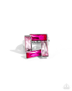 sinuous-square-pink-ring-paparazzi-accessories