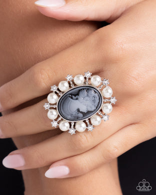 Vintage Glam - Black Ring - Paparazzi Accessories