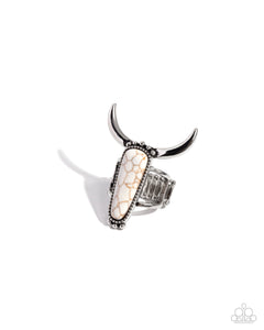 longhorn-luxe-white-ring-paparazzi-accessories