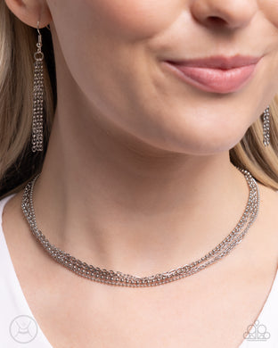 Industrial Independence - Silver Necklace - Paparazzi Accessories