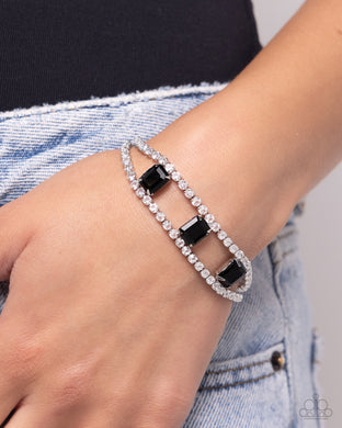 Embedded Elegance - Black Bracelet - Paparazzi Accessories