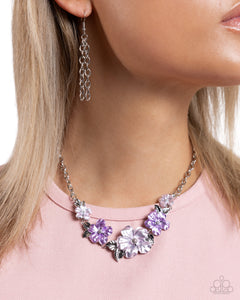 Bouquet Brilliance - Purple Necklace - Paparazzi Accessories