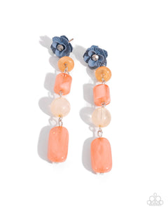 meditative-magic-orange-post earrings-paparazzi-accessories