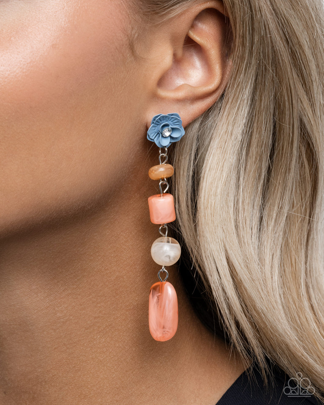 Meditative Magic - Orange Post Earrings - Paparazzi Accessories