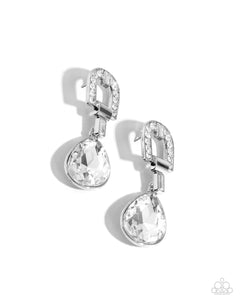 in-arching-order-white-post earrings-paparazzi-accessories