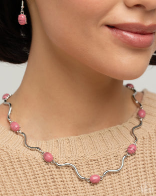 Striped Season - Pink Necklace - Paparazzi Accessories