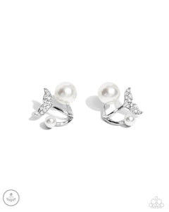 modular-mermaid-white-post earrings-paparazzi-accessories
