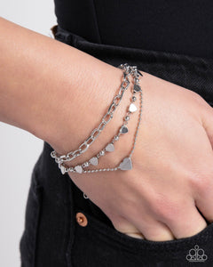 Endearing Ending - Silver Bracelet - Paparazzi Accessories