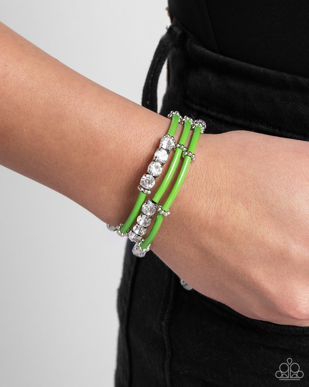 Certainly Coiled - Green Bracelet - Paparazzi Accessories