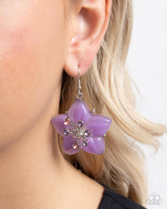 Summer Sprigs - Purple Earrings - Paparazzi Accessories