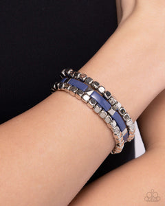 Colorful Cadenza - Blue Bracelet - Paparazzi Accessories