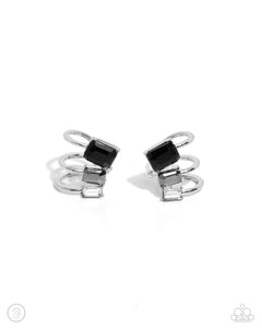 impressive-shimmer-silver-post earrings-paparazzi-accessories