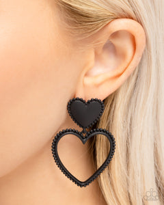 Casual Chemistry - Black Post Earrings - Paparazzi Accessories